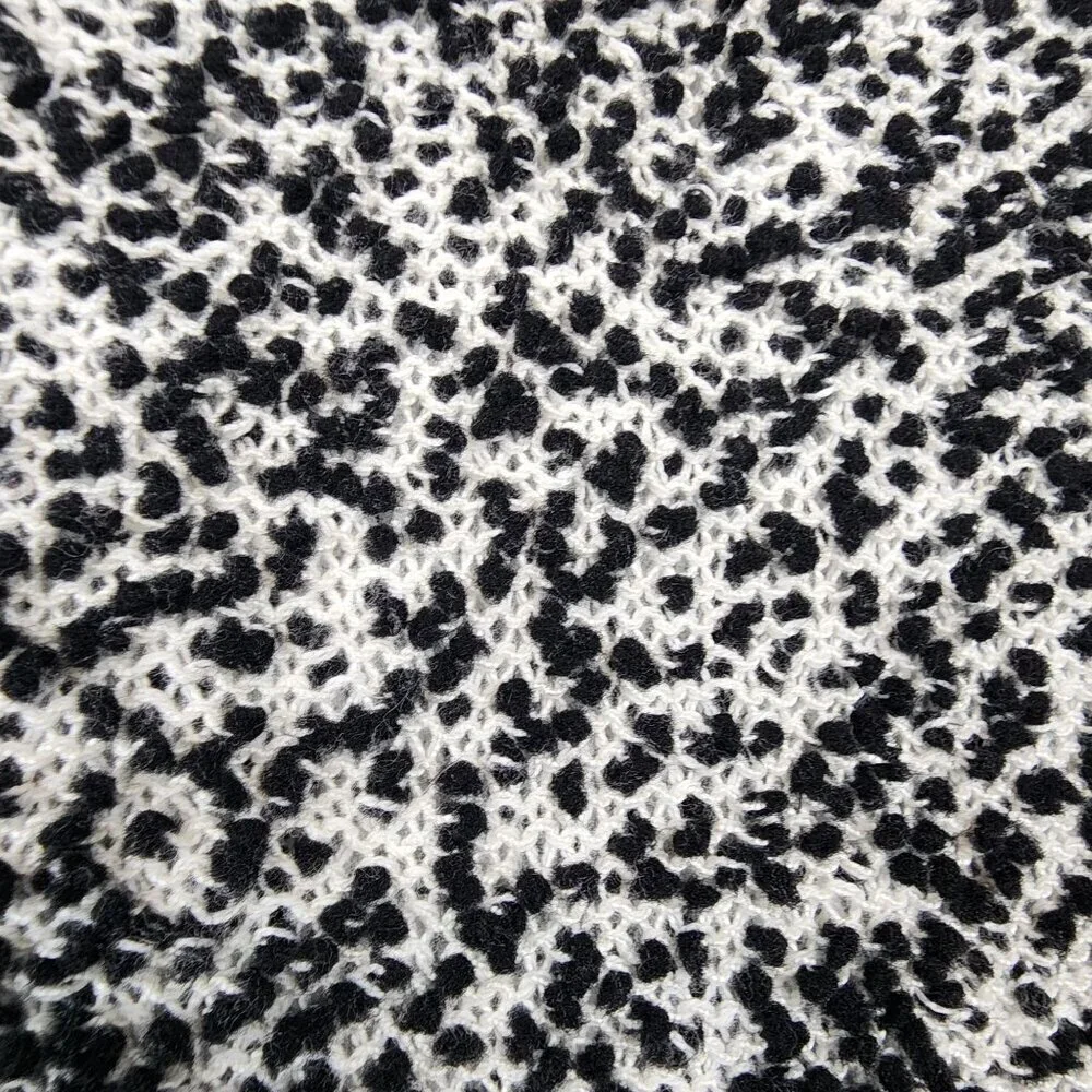 Kate Spade New York sz S women knit short sleeve shirt sweater black white